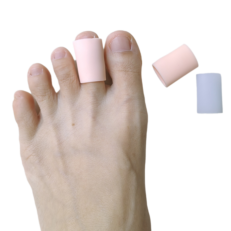 Protector de dedos para el cuidado de los pies, tubo de Gel suave para aliviar el dolor de maíz, funda de soporte, separadores, herramienta para el cuidado de los pies, 8 piezas = 4 pares