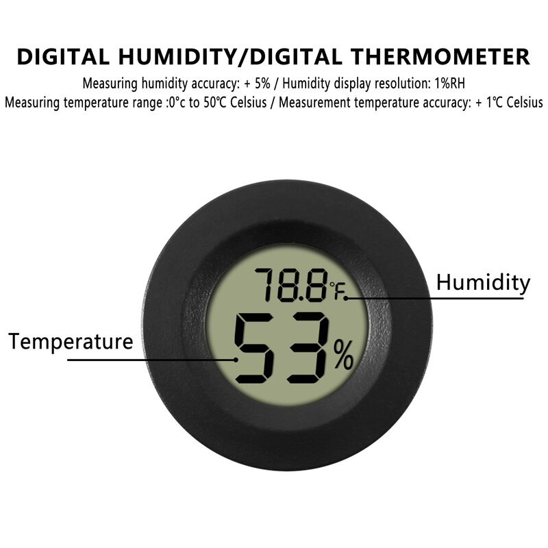 5-pack higrometr termometr cyfrowy Monitor LCD metromierz wilgotności do nawilżaczy osuszaczy Gre