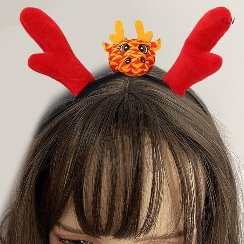 Cabeça chifre dragão pelúcia para mulheres festa headpiece hairband cosplay para adultos mulheres adolescente dragão