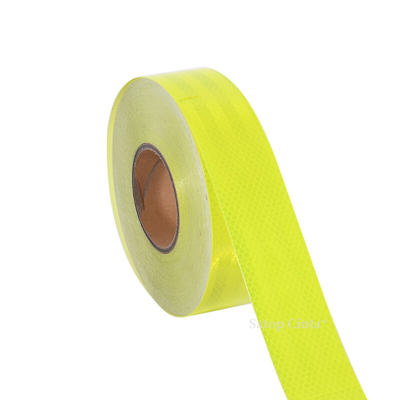 5CMx10m Adhesive Reflective Tape Waterproof Fluorescent Yellow Reflect Sticker PET Grade Reflector For Things Reflect Bike Decal