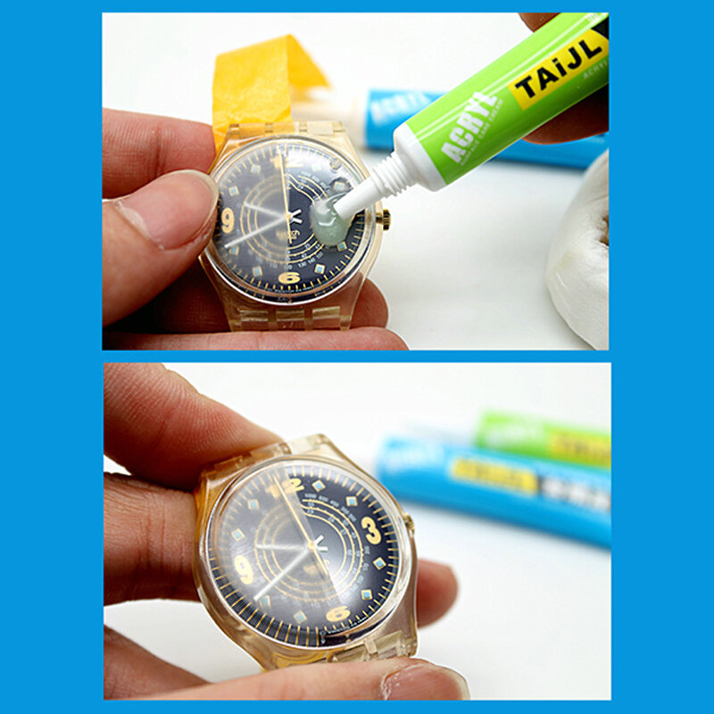 Polywatch-Pâte à polir en plastique acrylique pour montres, dissolvant de rayures, réparation de lunettes, pâte de ponçage, 5g