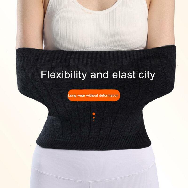 Protecteur de taille élastique pour femme, ceinture en velours, optique, chaud, environnemental, ventre, rond, sourire, hiver