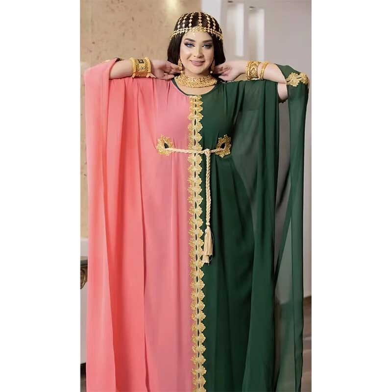 Plus Size afrikanische Chiffon Kleider für 2024 Frauen Dashiki Ankara muslimischen Dubai Abayas Boubou Hochzeits feier Kleid Afrika Kleidung
