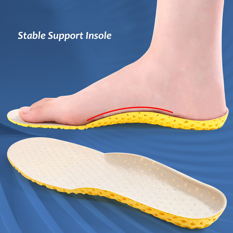 Z pianki Memory wkładki do butów podeszwa siatkowa dezodorant oddychająca poduszka do biegania dla stóp mężczyzna kobiety wkładki ortopedyczne