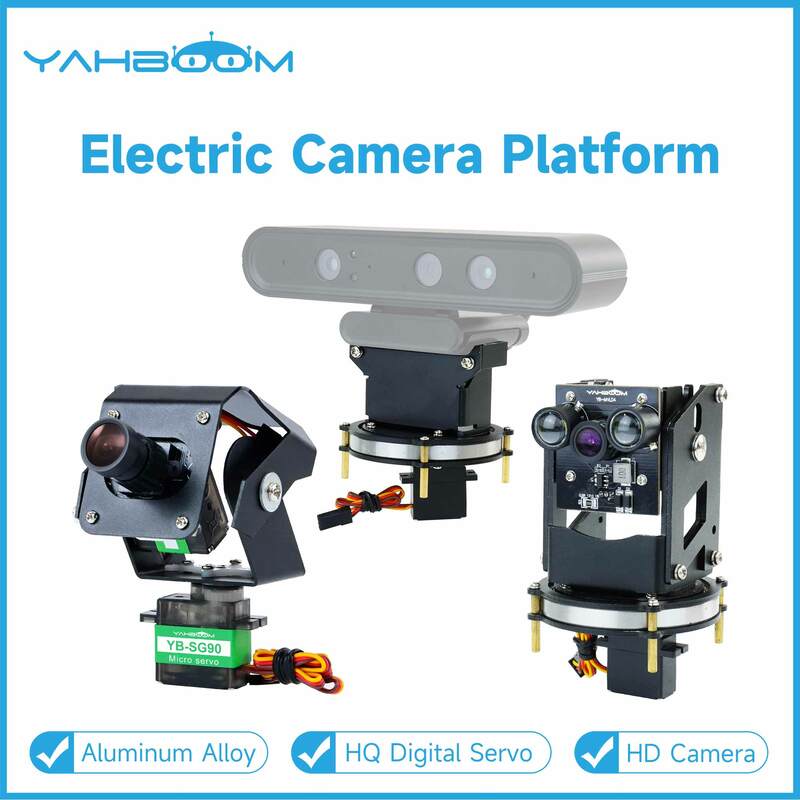 Yahboom Camera Platform with HD Camera RGB Light 2DOF PTZ Tilt 9G SG90 Servo for Smart Car AstraPro Depth Camera Metal Bracket