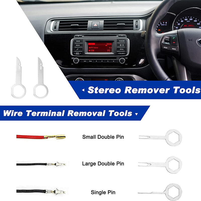Automóvel Sound Desmontagem Mão Tool Set, Chave De Fenda Crowbar, Auto Car Instrument Board Remoção Kit, 5 11 41Pcs