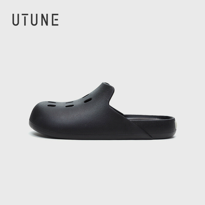 UTUNE Mules Shoes For Women Men Couples Summer Outdoor Slippers Indoor Sandals Slides EVA Soft Non-slip Cozy Cloud Feeling