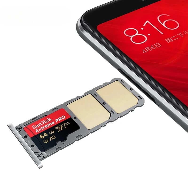 SanDisk-Extreme Pro Micro SD Card, TF Flash Cards, Cartão de Memória, Adaptador para Câmera, DJI, U3, V30, SDXC, UHS-I, 32GB, 64GB, 128GB, 256GB