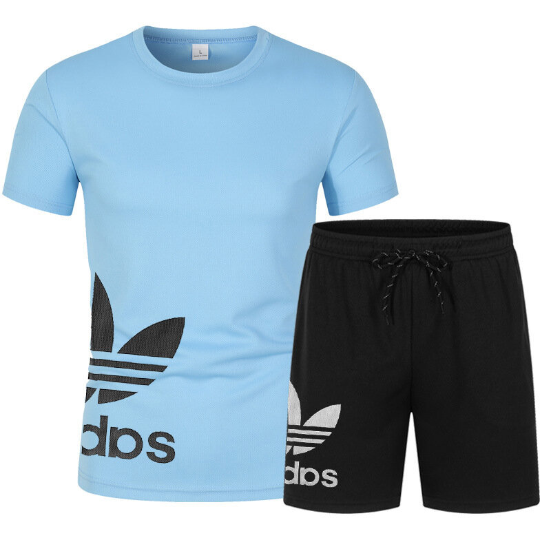 Neues Sommer Herren super heißes Casual Sportswear bedrucktes Herren Kurzarm T-Shirt Set