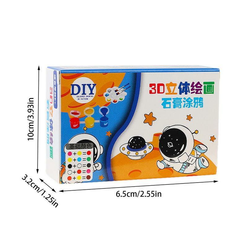 Kit de pintura de yeso para niños, herramienta de pintura para colorear, Arte y manualidades para niños, juguete creativo 3D DIY, regalo para colorear