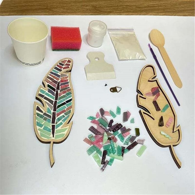 H7ea kits artesanato mosaicos diy com ferramentas para crianças adultos iniciantes decoração casa artesanal, kits