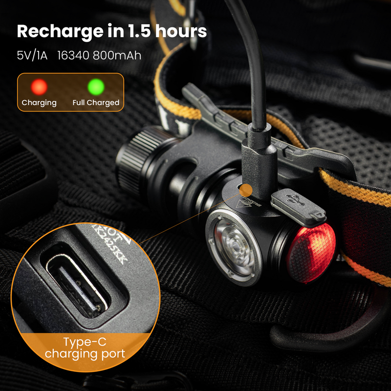 Sofirn HS10 LH351D 90CRI  LED Headlamp 1100lm USB C Rechargeable 16340 Mini Flashlight  with Magnet Tail Cap Portable Head Torch