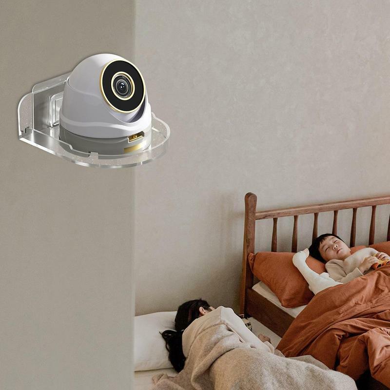 Support de caméra de surveillance de sécurité sans poinçon, support mural sans lueur, support rapide pour la maison, fixateur auto-adhésif sans perceuse