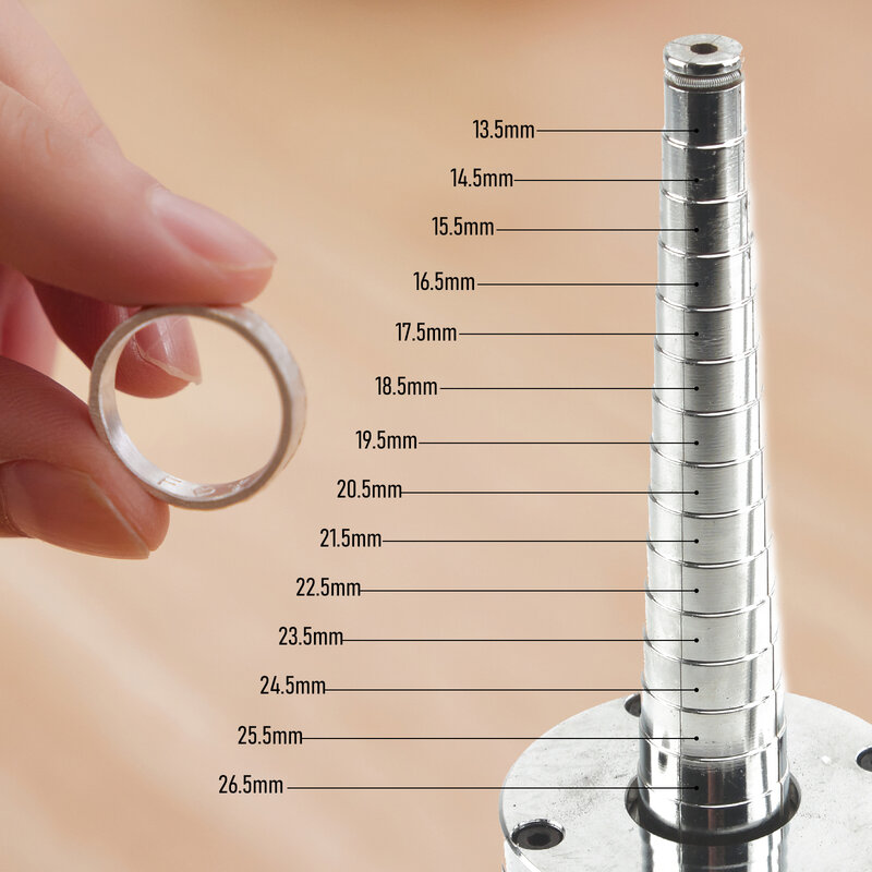 Herramienta Manual de tamaño de anillo, máquina de ajuste de tamaño de anillo, tamaño de 13,5mm-26,5mm