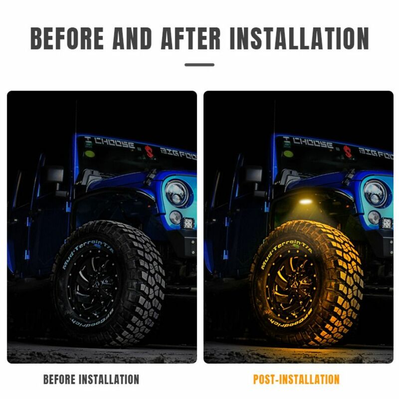 Auto Chassis Licht 24led Single Color Underbody Led Sfeer Licht Voor Jeep Off-Road Truck Boot Exterieur Decoratieve Lamp