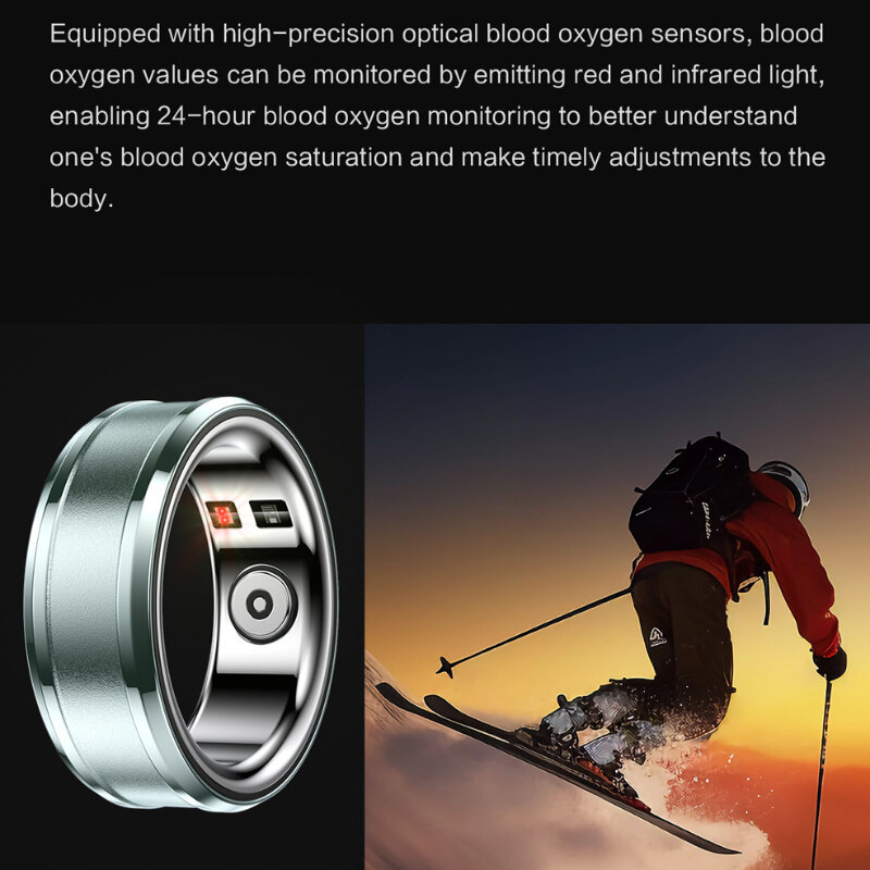 Smart Ring Fitness Tracker Gezondheid Hartslagmeter Bluetooth Bloed Zuurstof Slaapstappenteller Digitale Ring Voor Mode-Koppels