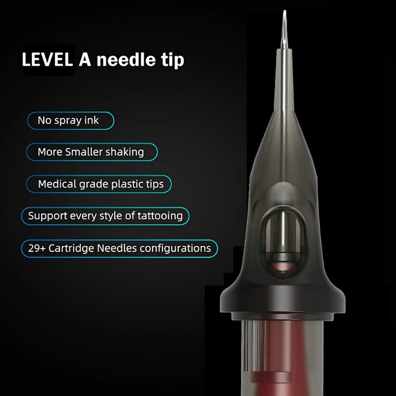 Cartucho descartável Tattoo Needles, Professional esterilizado agulha para Tattoo Machine, Pen Supplies, RL, RS, M1, RM, 20pcs