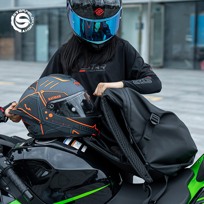 SFK-Mochila de Motocicleta Riding Gears, Bolsa de Capacete de Alta Capacidade, Bolsa Multifuncional, Impermeável, Reflexo Noturno, Ao Ar Livre, Viagem