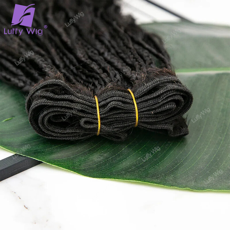 自由奔放に生きる-巻き毛のかぎ針編みの箱,自然なヘアエクステンション,黒い色,150g