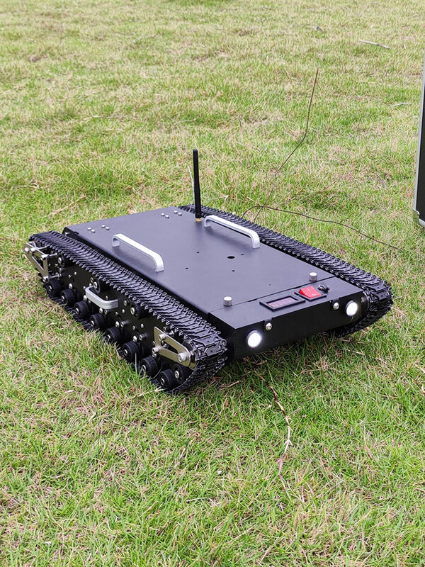 30kg Big Load New WT-500S RC Tank Metal Tracked Chassis Stainless Steel Robot Car for Robot Tank with UAV Remote Control System