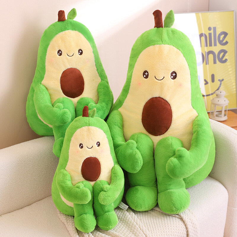 Mooie Cartoon Avocado Kussendoek Pop Schattige Gevulde Planten Fruit Avocado Plushie Speelgoed Anime Zacht Kids Speelgoed Voor Meisjes Kamer Decor