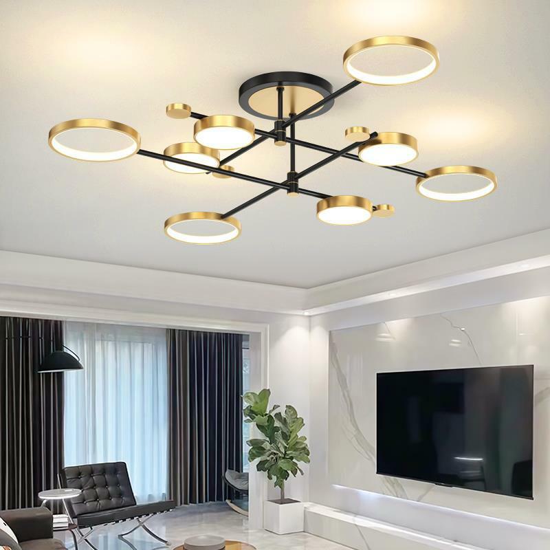 Modern Luxury LED Ceiling Lamp Bedroom Restaurant Living Room Kitchen Remote Control Chandelier Home Decoration Lighting Fixture