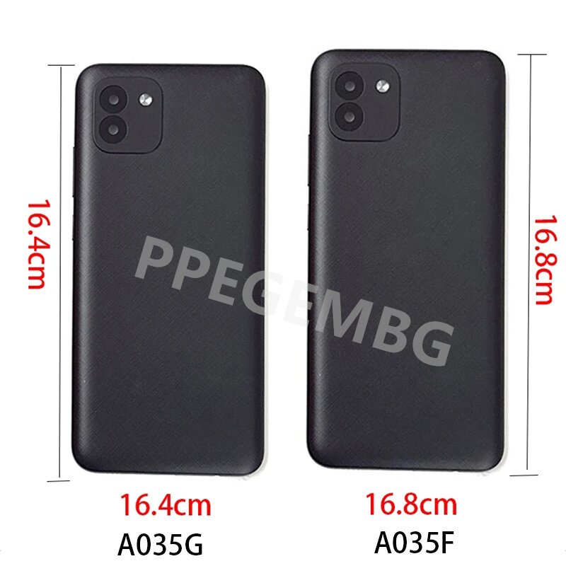 A03 A035 Backcover Voor Samsung Galaxy A 035G A035f Batterij Cover Achterdeur Behuizing Chassis Camera Sim Slot Lade