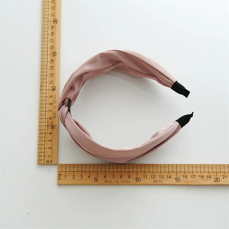Face Washing Cross-knotted Hairband Convenient Hair Accessories Solid Color Yoga Hairband Satin Hair Hoop Women