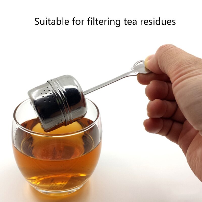 Handle Tea Ball Stainless Steel Sphere Mesh Strainer Filter Infuser Soup Tea Leakage Net Tea Maker Dropship
