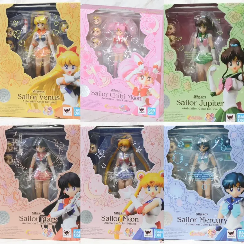 شخصية حركة Bandai-SHF Sailor Moon Mini Moon Tsukino Usagi ، لعبة أنيمي موديل أصلية ، مجموعة PVC ، في المخزون ، جديدة