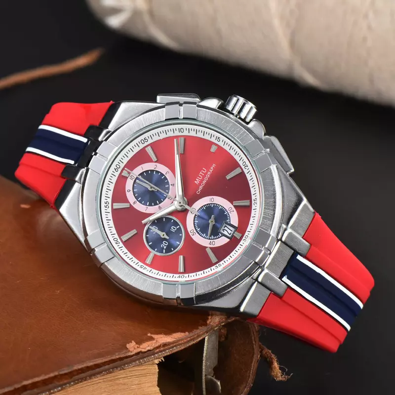 Luxo masculino quartzo cronógrafo relógios, relógio de pulso masculino, qualidade superior AAA relógio, esporte marca original, 43mm, 2024