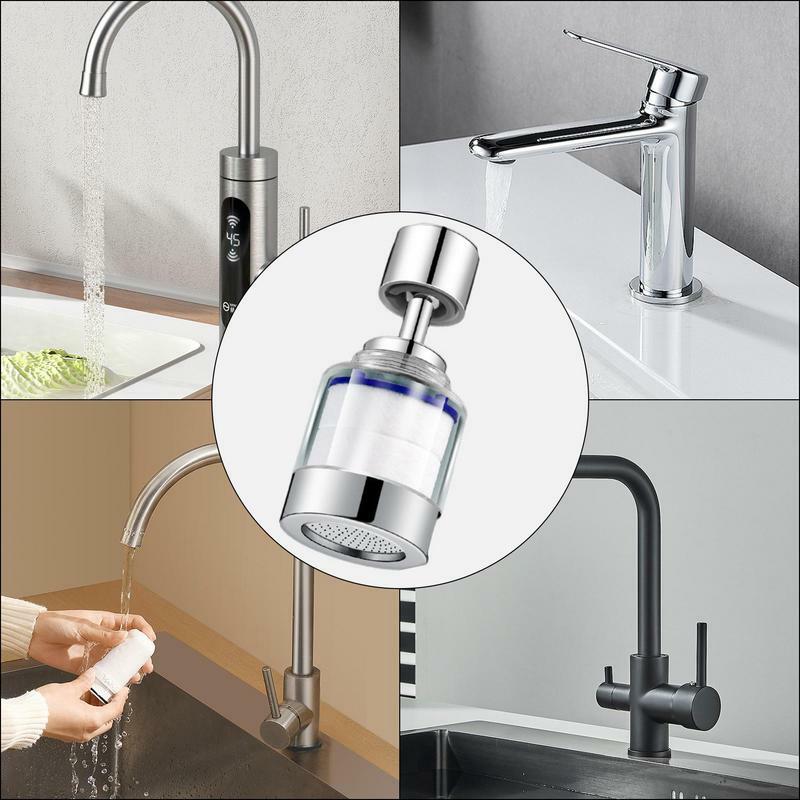 Water Filter Faucet Extender Kitchen Rotating Faucet Nozzle Head Faucet Nozzle Connector For Bathrooms Washrooms Kitchens