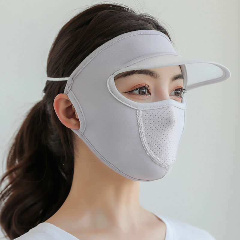 Lodowy jedwab maseczka higieniczna oddychający daszek maska na oczy modna maska z rondem