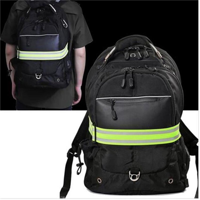 Backpack Reflective Belt 5cm Wide Adjustable Elastic Belt Reflective Safety Belt Night Running Riding Bag Reflective Belt