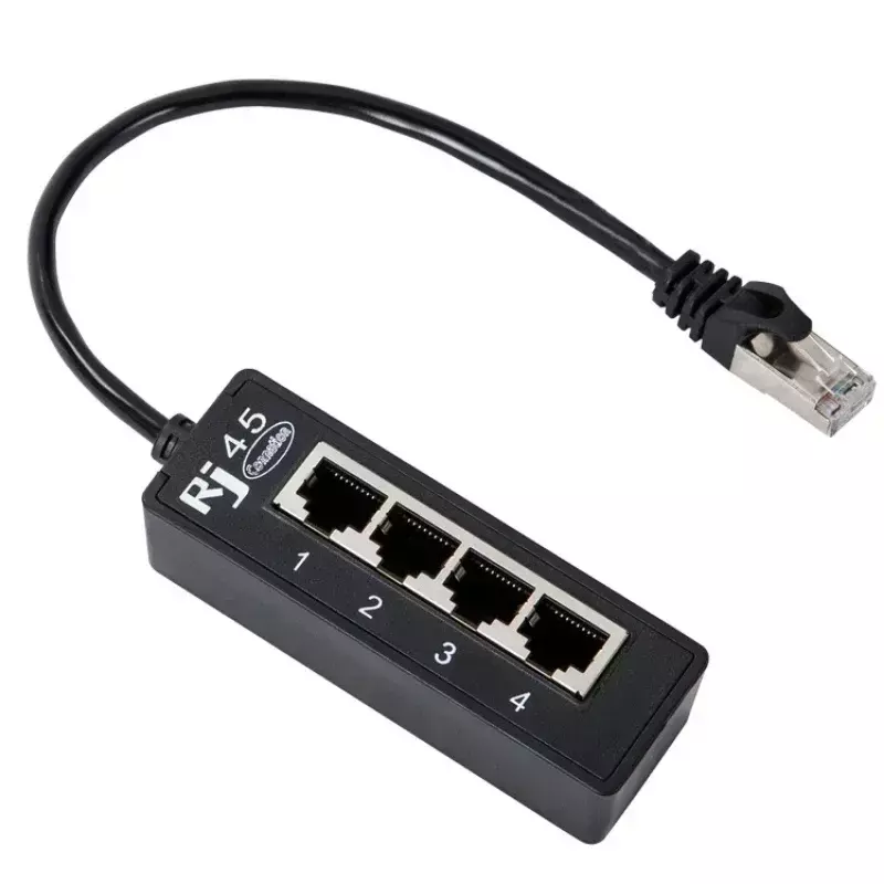4 In 1 RJ45 LAN Connector Ethernet Network Splitter Adapter Cable 1 Male To 4 LAN Port For Networking Extension Accessories