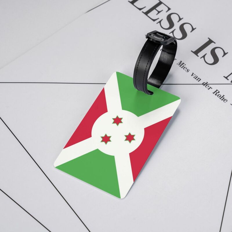 Vlag Van Burundi Bagagelabels Aangepaste Bagagelabels Privacy Omslag Naam ID-Kaart