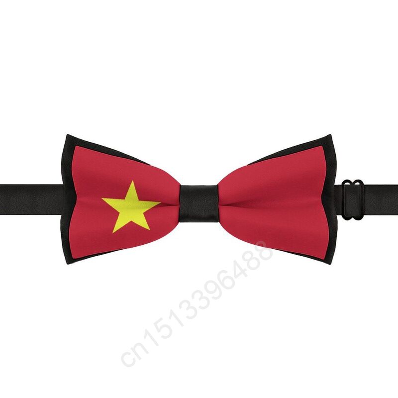 Neue Polyester Vietnam Flagge Fliege für Männer Mode lässig Männer Fliege Krawatte Krawatte Krawatte für Hochzeits feier Anzüge Krawatte