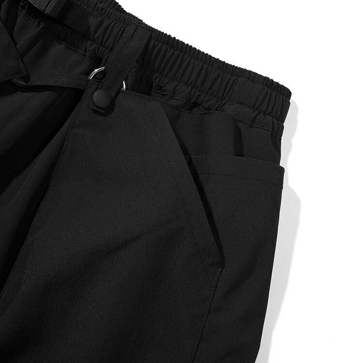 Pantalon unisexe à taille élastique sur le genou, short japonais, multi-poches, vêtements pour hommes, Harajuku, cinq divisions, été