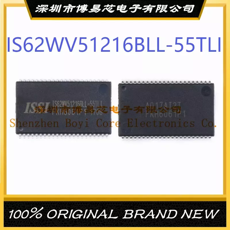 IS62WV51216BLL-55TLI de memoria estática de acceso aleatorio, chip IC (SRAM), original, nuevo, paquete de TSOPII-44