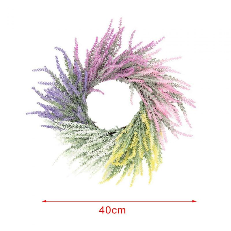 Spring Wreath Colorful Artificial Wreath for Window Wedding Housewarming