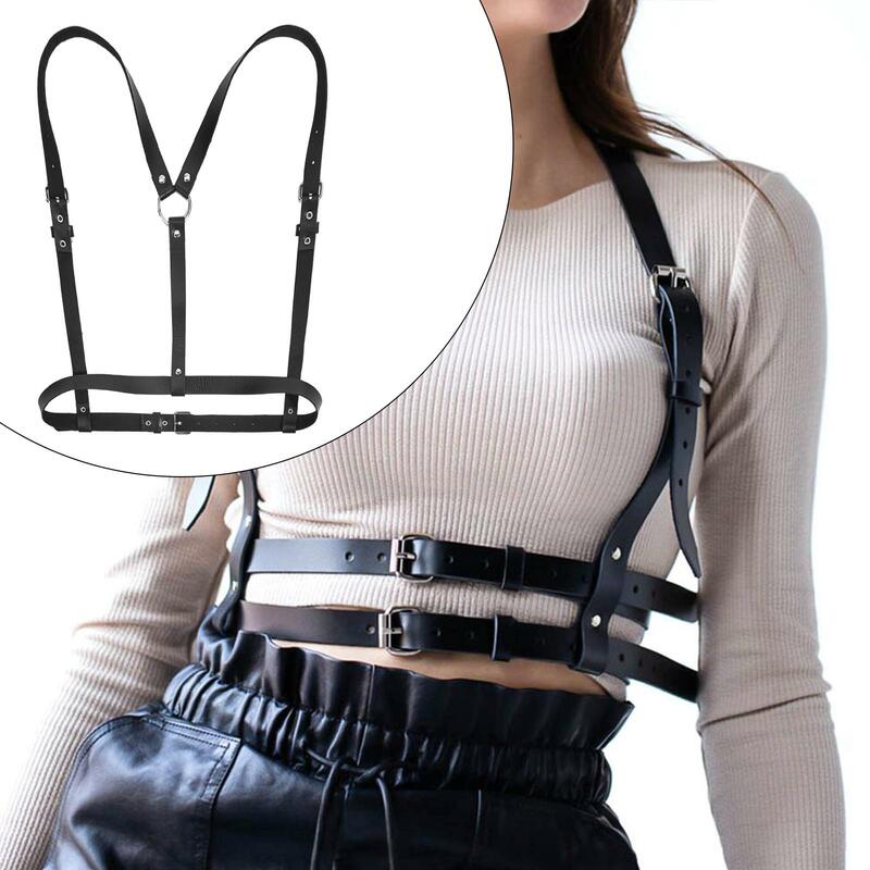 Waist Belt Waistband Body Corset Adjustable Strap Decorative Faux Leather Underbust Corset for Dating Dresses Party Cosplay