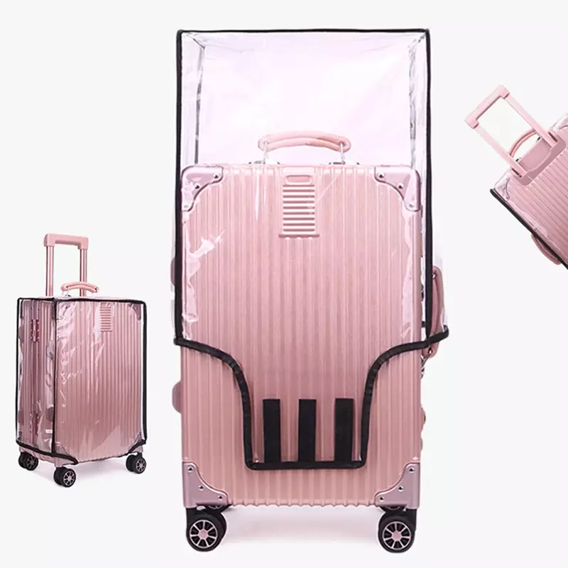 Cubierta de equipaje de PVC transparente, cubierta protectora impermeable, gruesa, duradera, antipolvo, accesorio de viaje