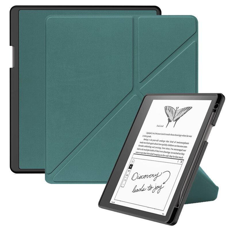 Dla Kindle Scribe 2022 etui 10. 2-calowa miękka pokrywa tylna z TPU składany statyw dla Kindle Scribe okładka 2022 z automatyczne uśpienie/Wake + długopis