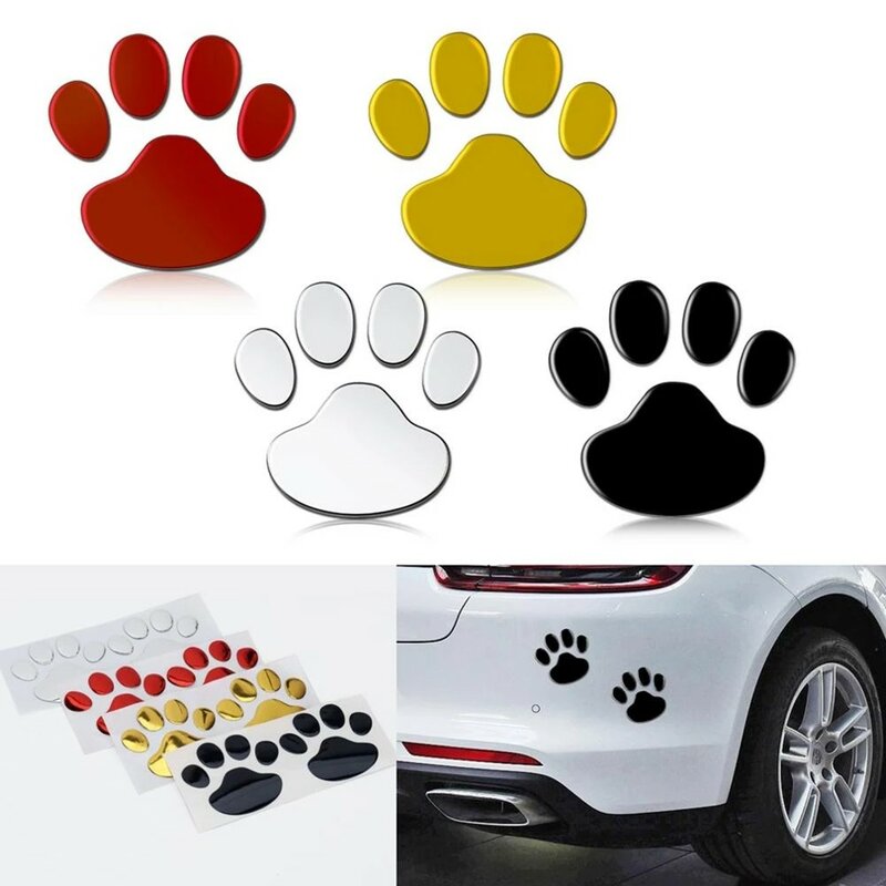 Auto Exterieur Sticker Ontwerp Poot 3d Dier Honden Katten Draagt Voetafdrukken Auto Accessoires Prachtige Sticker Mooi Duurzaam