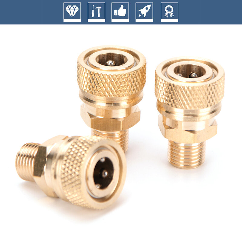 M10x1 Thread  Male Quick Disconnect 8mm Coupler Sockets Copper Fittings 1pc