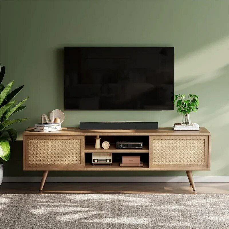 55 inch TV Stand with Storage for TVs Up to 65 Inch, Entertainment Center for Living Room and Bedroom