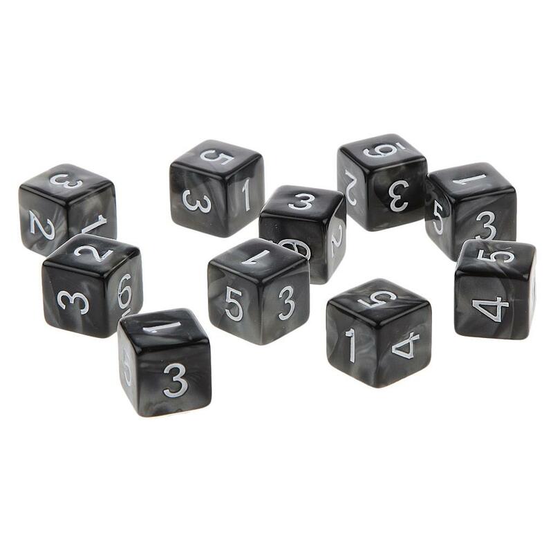 Multicolor 10pcs 12 Sided Dice D6 D10 D12 Playing  RPG Party Games Polyhedral Dices Funny Family Pub  Accessories
