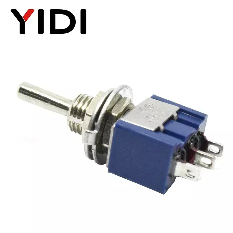 Mini interruptor impermeável com tampa, interruptor ligado e desligado, alternância DPDT, 6A 125VAC, SPDT, 6mm, MTS-102 103, MTS-202, 203, 5PCs, 10PCs