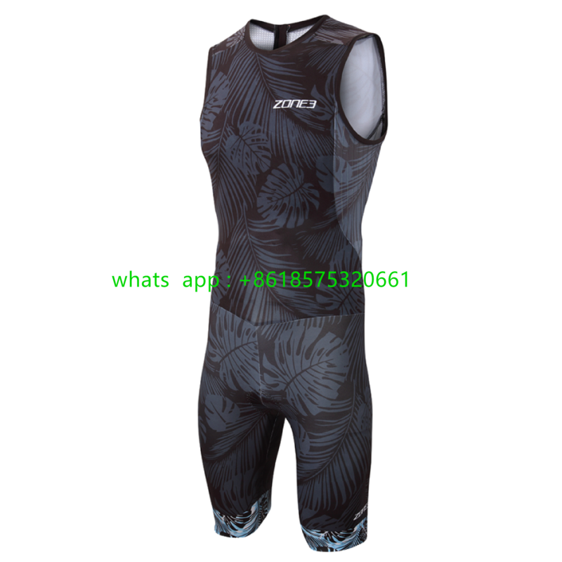 Zone3 Triathlon Clothing Sleeveless Skinsuit Men Cycling Jersey Bicycle Jumpsuit Ciclismo New Speed Swiming Running Tri Suit