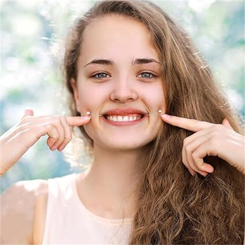 /5pcs Grübchen hersteller Schmuck Grübchen Trainer Mode für Frauen natürliches Lächeln Gesicht Grübchen Hersteller einfach zu tragen Lippen Ohr stecker Ring